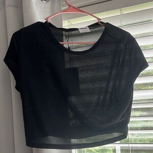 Gym shark sheer top for workout